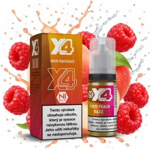 X4 Bar Juice White Peach Razz 10ml/10mg